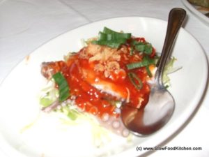 Octopus salad with spicy dressing Octopus salad with spicy dressing