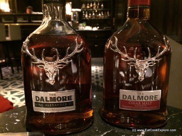 Game menu and Dalmore Whisky Tasting 