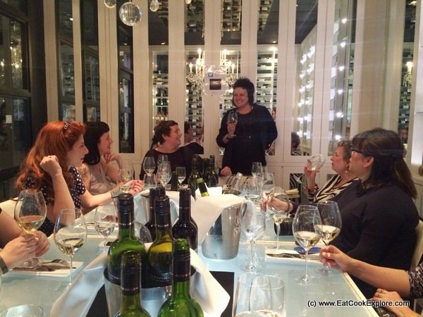 Lisa Mc Guigan introducing her wines at the wine matching dinner