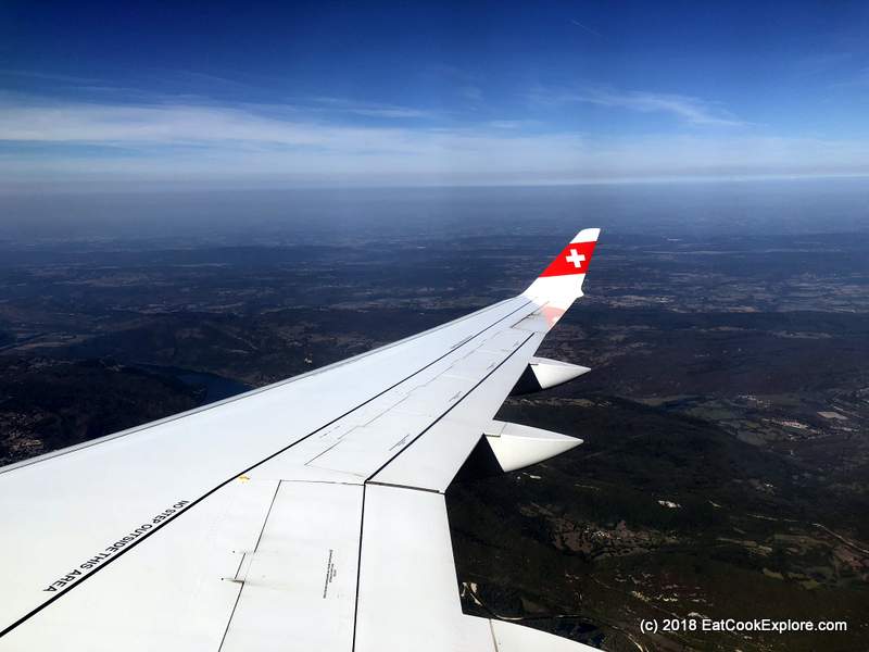 Flying Swiss Air to Geneva