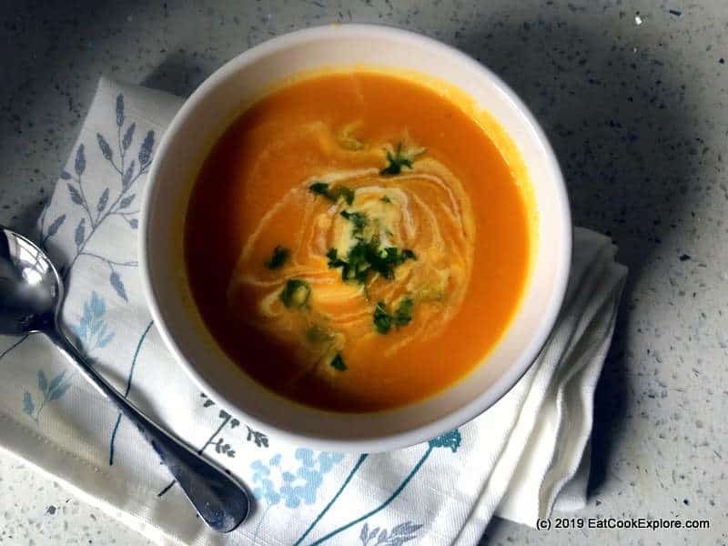Easy Butternut squash soup recipe made in a digital soup maker